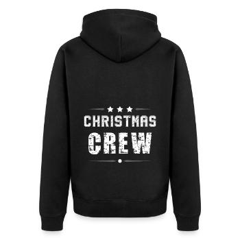 Christmas Crew - Unisex Premium Bio Zip Hoodie - Schwarz - Hinten - Nico (187cm)