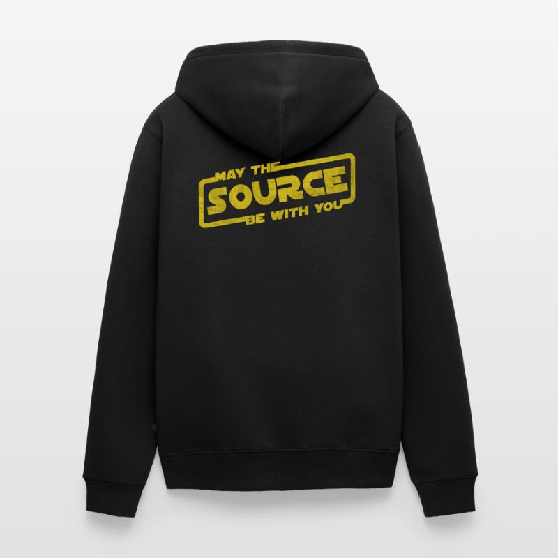 May The Source Be With You | Programmer coder Unisex Premium Organic Zip Hoodie