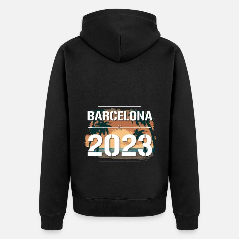 Barcelone 2023 - Veste à capuche bio Premium Unisexe - noir