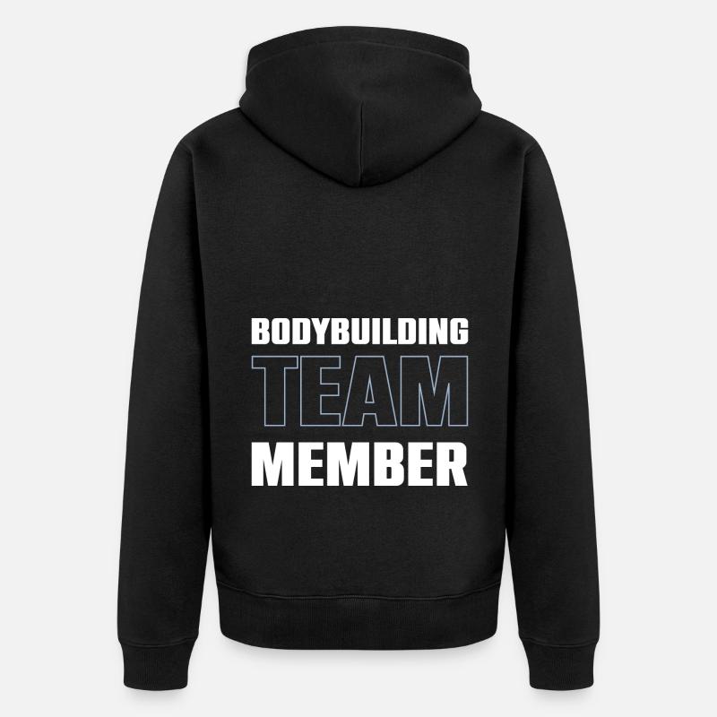 Équipe de musculation - Veste à capuche bio Premium Unisexe - noir