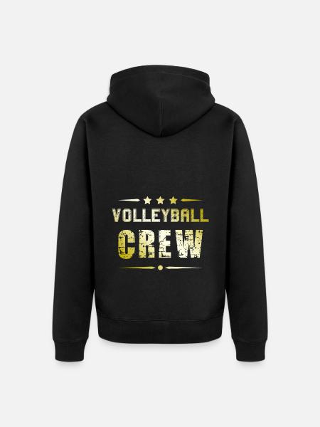Volleyball Crew - Unisex Premium Bio Zip Hoodie - Schwarz