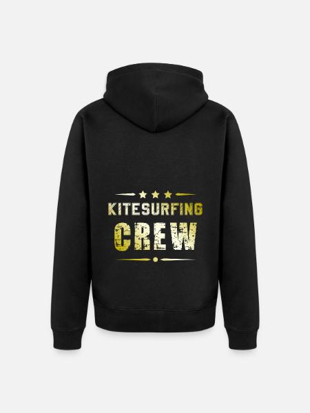 Kitesurfing Crew - Unisex Premium Bio Zip Hoodie - Schwarz