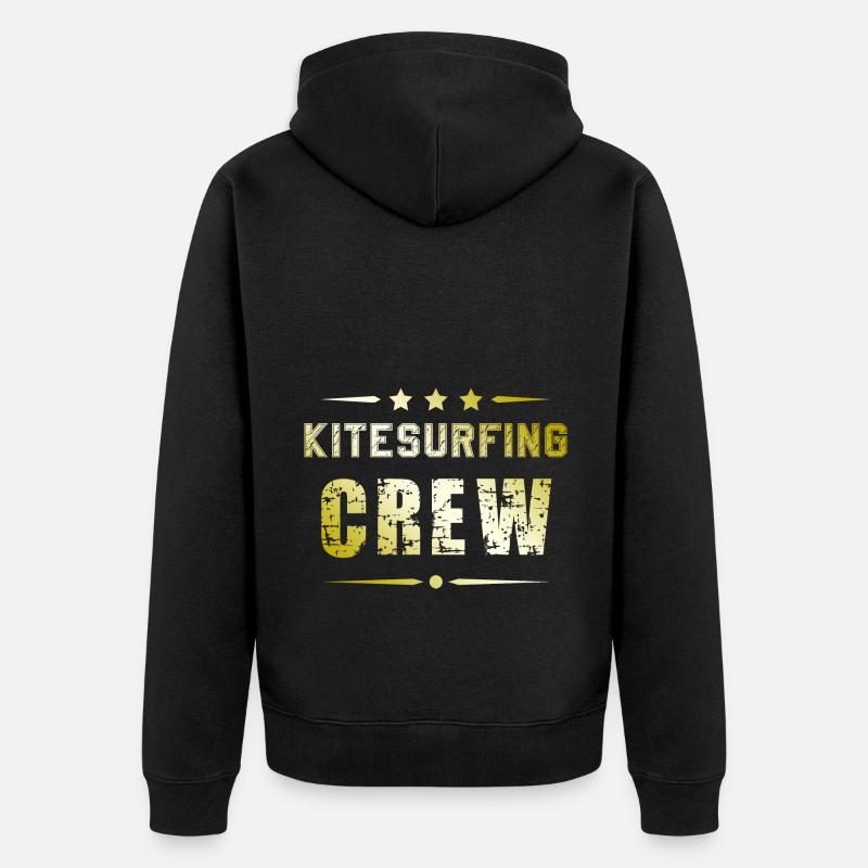 Équipage de kitesurf - Veste à capuche bio Premium Unisexe - noir