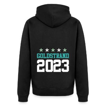 Sables d’or 2023 (Garantie du prix le plus bas) - Veste à capuche bio Premium Unisexe - noir - Dos - Nico (187cm)