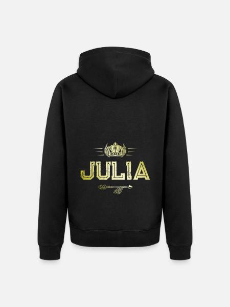 Julia - Unisex Premium Bio Zip Hoodie - Schwarz