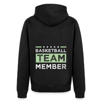 Équipe de basket-ball - Veste à capuche bio Premium Unisexe - noir - Dos - Nico (187cm)
