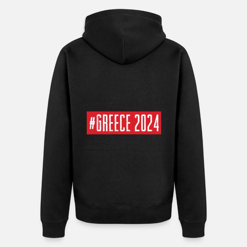 Équipe Grèce 2024 - Veste à capuche bio Premium Unisexe - noir