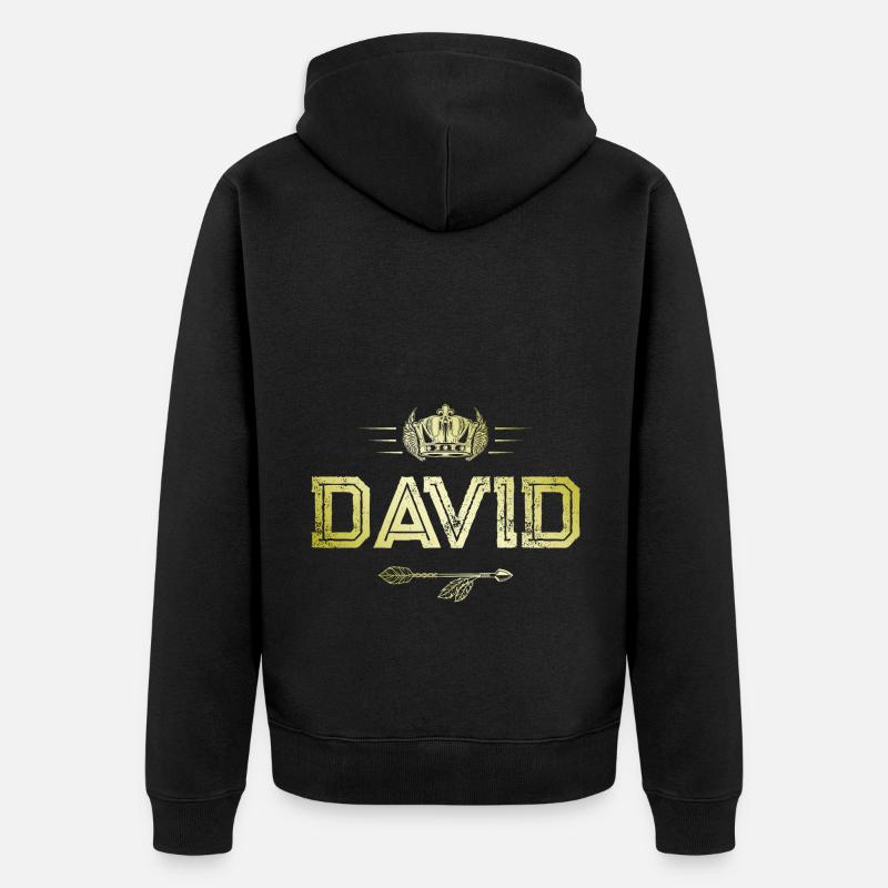 David - Veste à capuche bio Premium Unisexe - noir