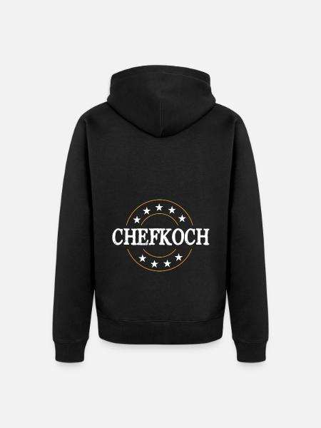Chefkoch Kochen - Unisex Premium Bio Zip Hoodie - Schwarz