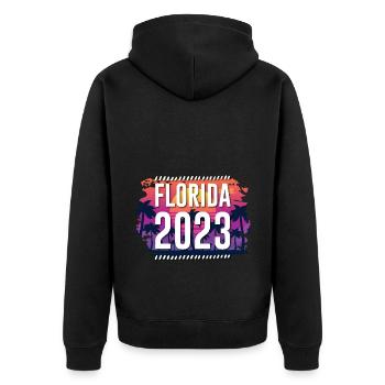 Floride 2023 - Veste à capuche bio Premium Unisexe - noir - Dos - Nico (187cm)