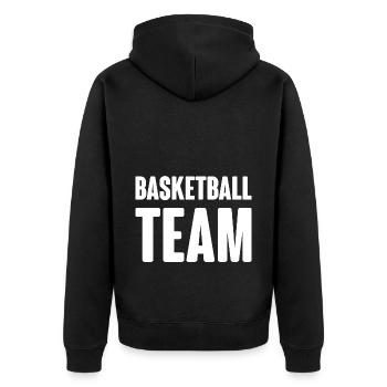 Équipe de basket-ball - Veste à capuche bio Premium Unisexe - noir - Dos - Nico (187cm)