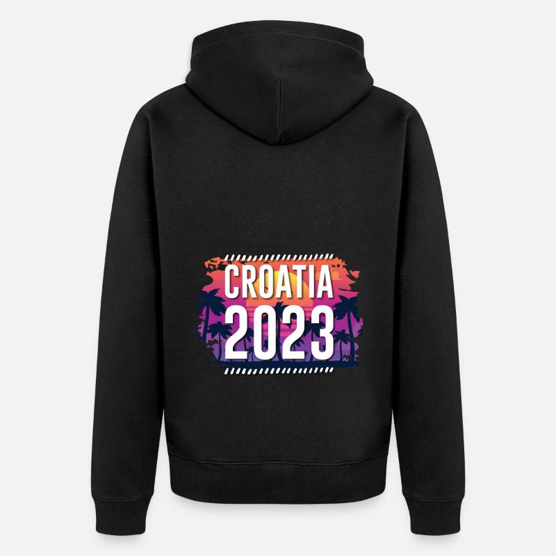 Croatie 2023 - Veste à capuche bio Premium Unisexe - noir