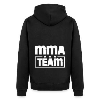 Équipe MMA Coloré - Veste à capuche bio Premium Unisexe - noir - Dos - Nico (187cm)