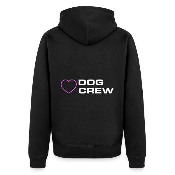 Dog Crew - Unisex Premium Bio Zip Hoodie - Schwarz - Hinten - Nico (187cm)