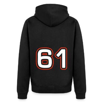 Symbole numérique 61 - Veste à capuche bio Premium Unisexe - noir - Dos - Nico (187cm)