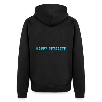 RETRAITE. RETRAITE. RETRAITEE. RETRAITE. BEST - Veste à capuche bio Premium Unisexe - noir - Dos - Nico (187cm)