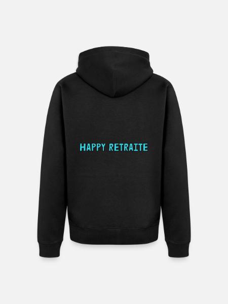 RETIREMENT. RETIREMENT. RETIRED. RETIREMENT. BEST - Unisex Premium Organic Zip Hoodie - black
