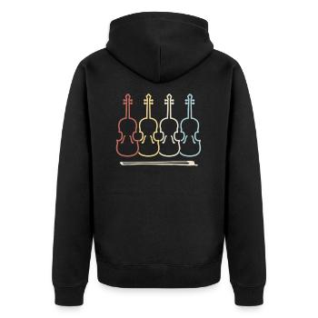 Musique de violoniste - Veste à capuche bio Premium Unisexe - noir - Dos - Nico (187cm)