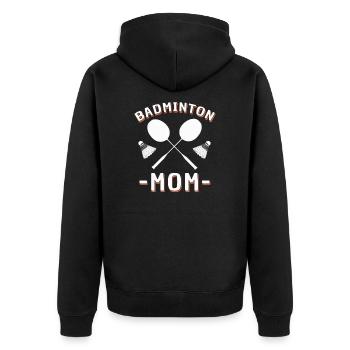 Maman Badminton - Veste à capuche bio Premium Unisexe - noir - Dos - Nico (187cm)
