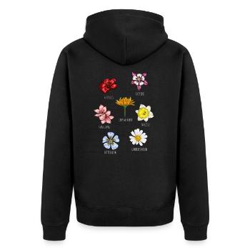 Espèces de fleurs Fleurs - Veste à capuche bio Premium Unisexe - noir - Dos - Nico (187cm)
