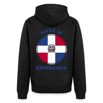 Esperanza - Veste à capuche bio Premium Unisexe - noir - Dos - Nico (187cm)