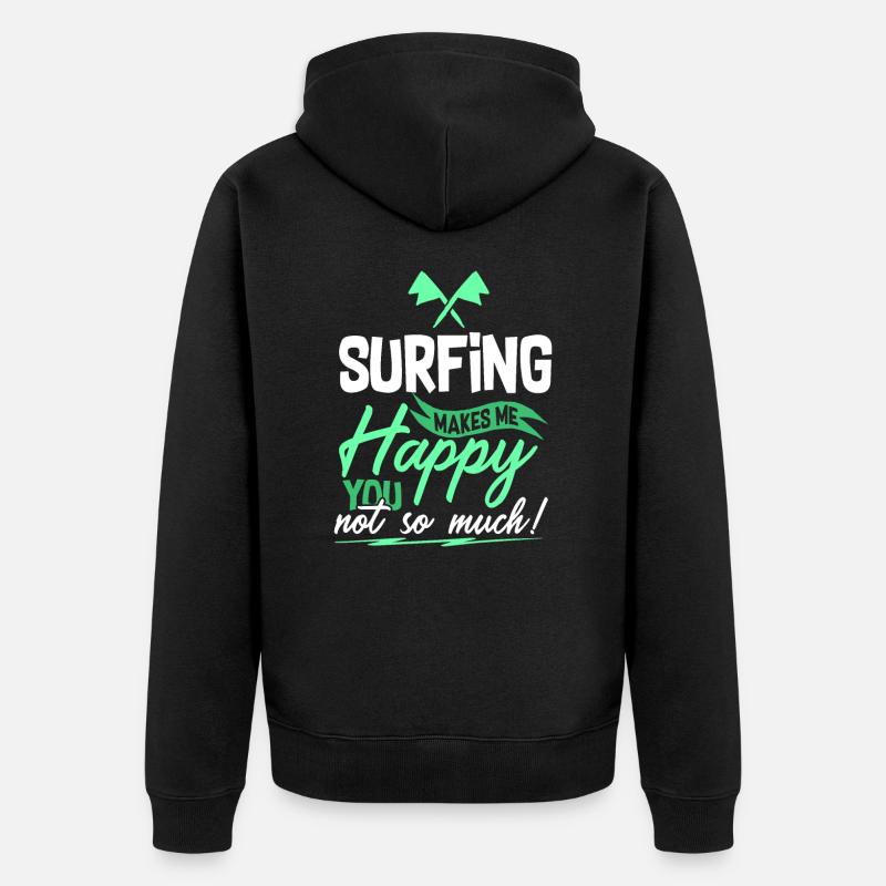 Surfer Surfer Citation - Veste à capuche bio Premium Unisexe - noir