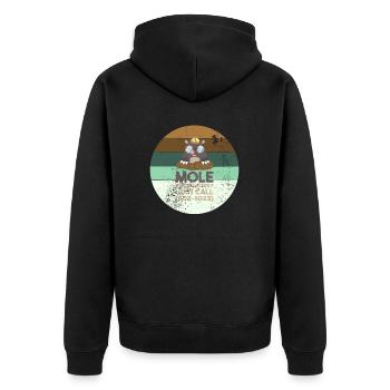Maulwurf Maulwürfe Chemie - Unisex Premium Bio Zip Hoodie - Schwarz - Hinten - Nico (187cm)