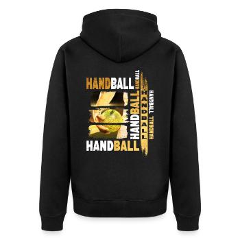 Handball Gold Handball Player Grunge Fan Team - Veste à capuche bio Premium Unisexe - noir - Dos - Nico (187cm)