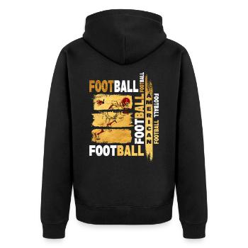 Joueur de football américain Gold Vintage Retro Sport - Veste à capuche bio Premium Unisexe - noir - Dos - Nico (187cm)