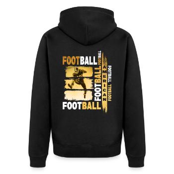 Joueur de football américain Gold Vintage Retro Sport - Veste à capuche bio Premium Unisexe - noir - Dos - Nico (187cm)