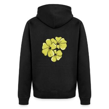 Fleuriste Fleurs Jaunes - Veste à capuche bio Premium Unisexe - noir - Dos - Nico (187cm)