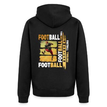 Joueur de football américain Gold Vintage Retro Sport - Veste à capuche bio Premium Unisexe - noir - Dos - Nico (187cm)