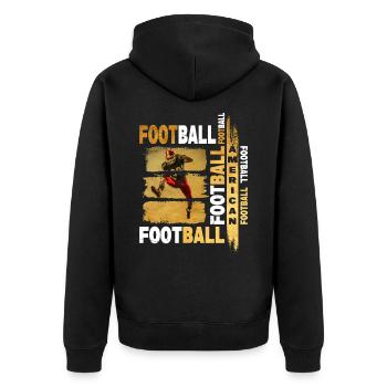Joueur de football américain Gold Vintage Retro Sport - Veste à capuche bio Premium Unisexe - noir - Dos - Nico (187cm)