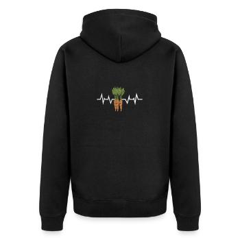 Carotte Légumes de carotte - Veste à capuche bio Premium Unisexe - noir - Dos - Nico (187cm)