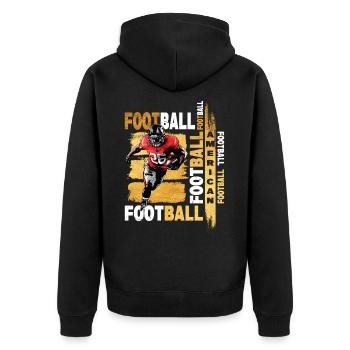 Joueur de football américain USA America Sports Gold - Veste à capuche bio Premium Unisexe - noir - Dos - Nico (187cm)