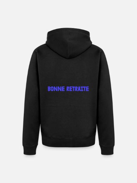 RETIREMENT. RETIREMENT. RETIRED. RETIREMENT - Unisex Premium Organic Zip Hoodie - black
