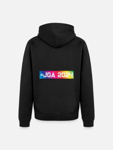 Jga 2024 Bunt - Unisex Premium Bio Zip Hoodie - Schwarz