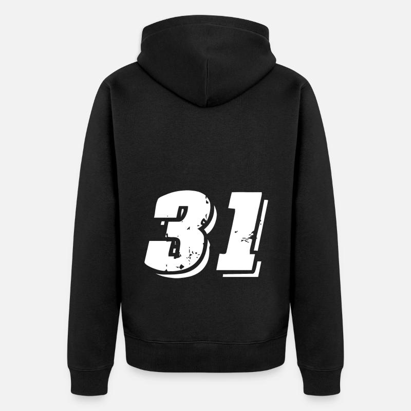 31 Symbole numérique - Veste à capuche bio Premium Unisexe - noir