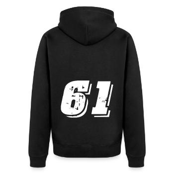 Symbole numérique 61 - Veste à capuche bio Premium Unisexe - noir - Dos - Nico (187cm)