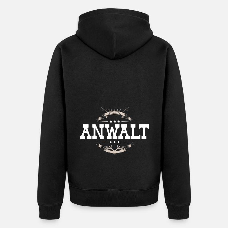 Anwalt Beruf - Unisex Premium Bio Zip Hoodie - Schwarz