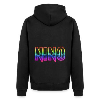 nino rs arc-en-ciel - Veste à capuche bio Premium Unisexe - noir - Dos - Nico (187cm)