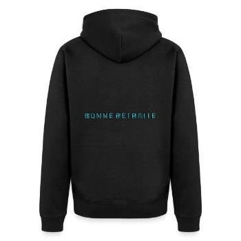 RETIREMENT. RETIREMENT. RETIRED. RETIREMENT - Unisex Premium Organic Zip Hoodie - black - Back - Nico (187cm)