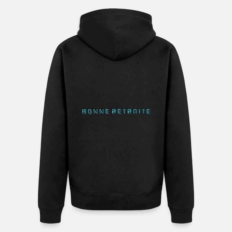 RETRAITE. RETRAITE. RETRAITEE. RETRAITE - Veste à capuche bio Premium Unisexe - noir