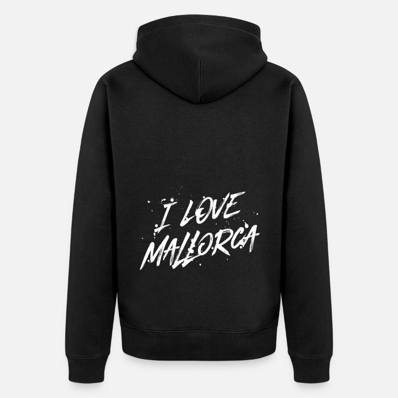 J’aime Majorque - Veste à capuche bio Premium Unisexe - noir