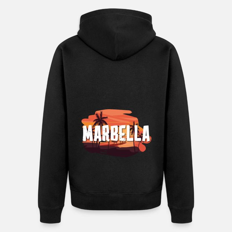 Marbella - Veste à capuche bio Premium Unisexe - noir