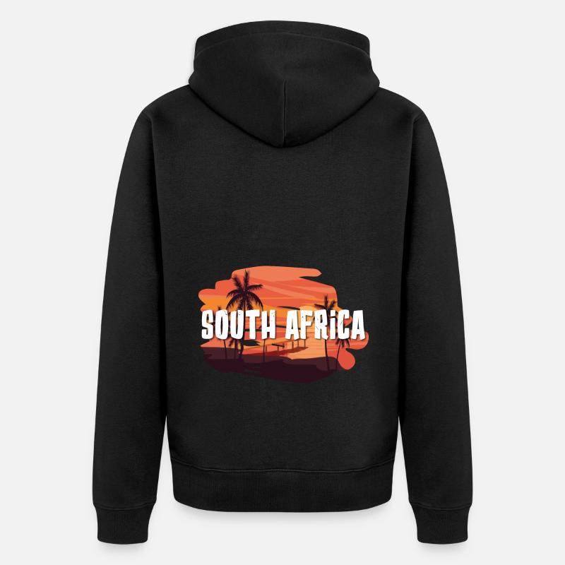 Afrique du Sud - Veste à capuche bio Premium Unisexe - noir
