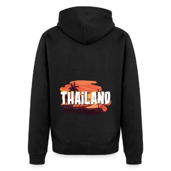 Thaïlande - Veste à capuche bio Premium Unisexe - noir - Dos - Nico (187cm)