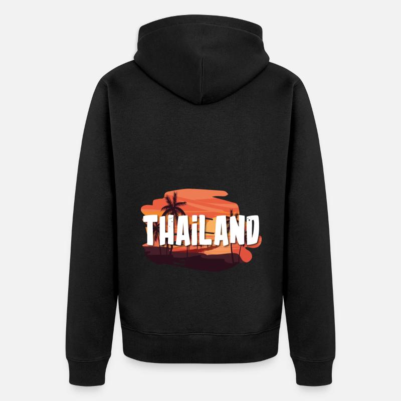 Thaïlande - Veste à capuche bio Premium Unisexe - noir