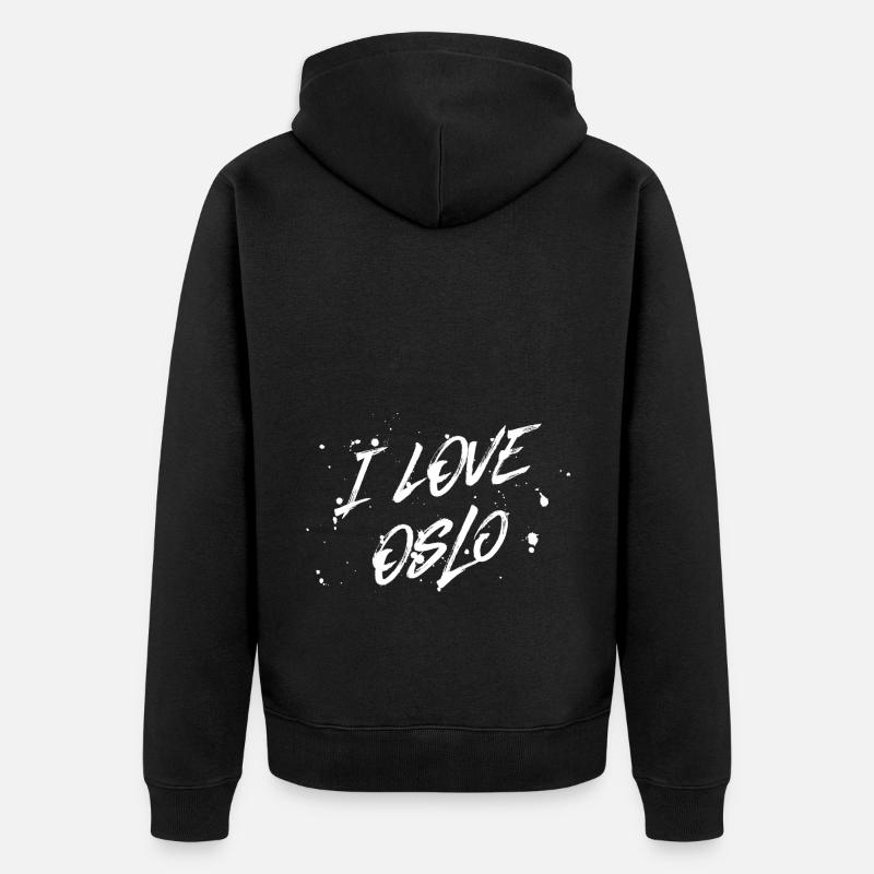 J’aime Oslo - Veste à capuche bio Premium Unisexe - noir