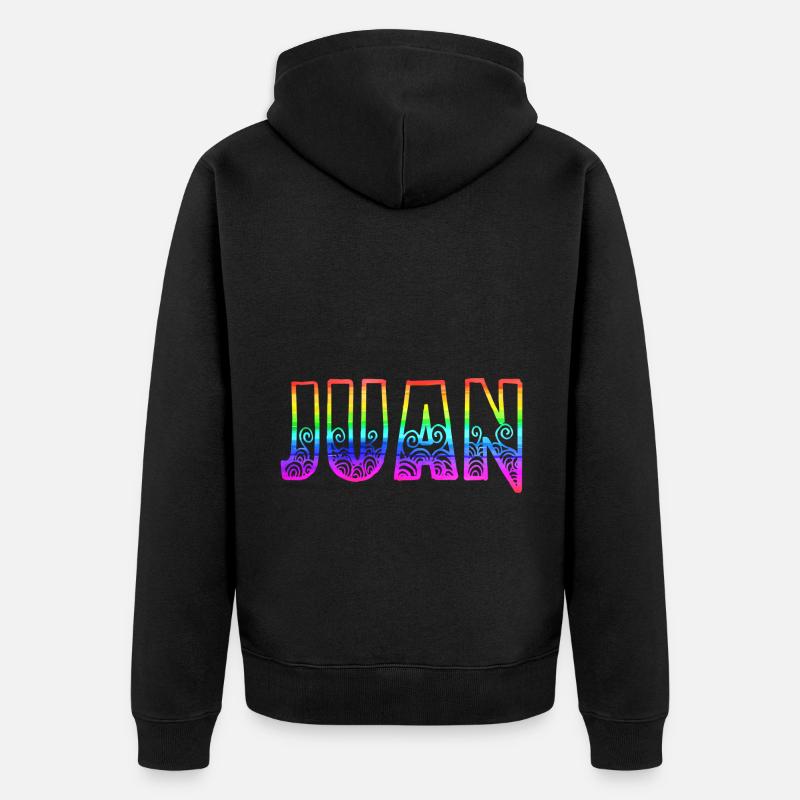 Juan RS Arc-en-ciel - Veste à capuche bio Premium Unisexe - noir